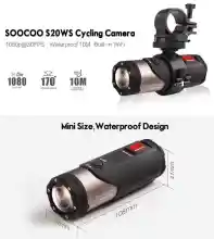 ภาพขนาดย่อของสินค้าSOOCOO S20WS Mini Camcorder Action Camera 170 Degree Wide Lens Camera Built-in Wi-Fi Full HD 1080P 10m Waterproof Sports Camera