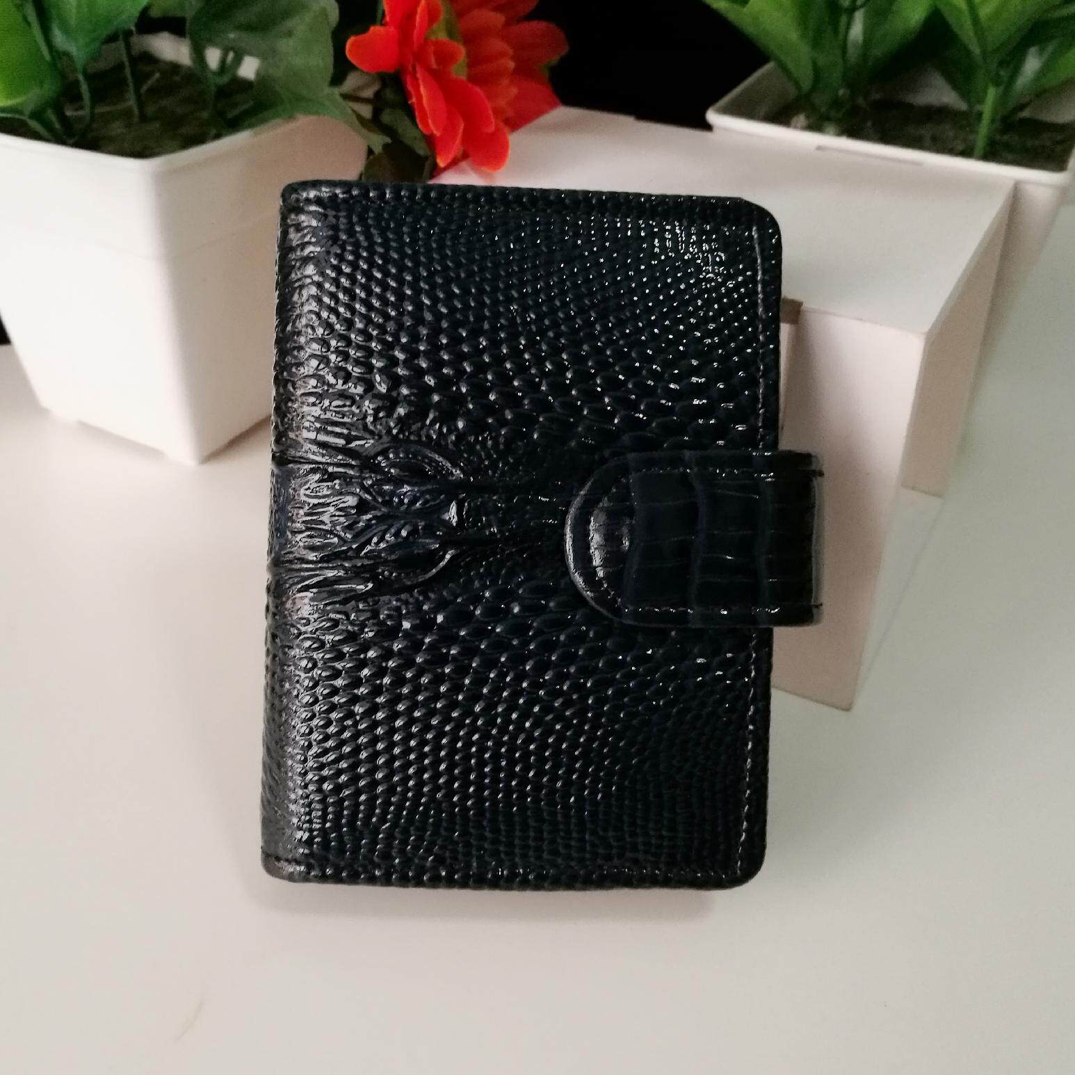 Leather Best Style กระเป๋าใส่บัตร 20+ ใส่เงิน หนังอัดลายจระเข้ รุ่น C011-20M