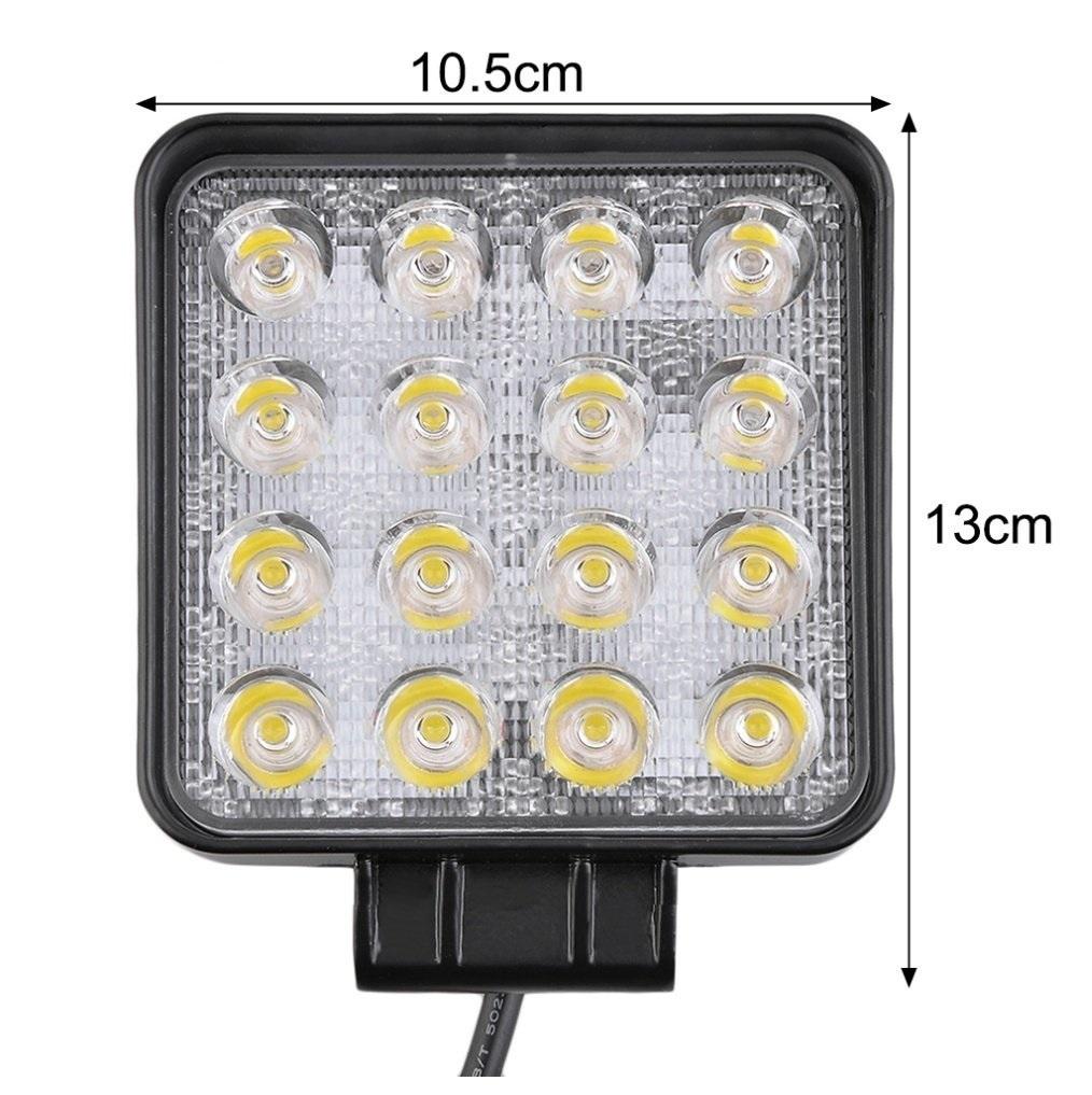 X4 เเพ็ค 4 ชิ้น สุดคุ้ม !! LED FLOODLIGHT ไฟสปอร์ตไลท์สำหรับตกเเต่งรถ ไฟรถ ไฟท้าย เรือได ตกหมึก สว่างมาก ทรงสี่เหลี่ยม ขนาด 4 นิ้ว 48 Watt 12V-24V เเสงเขียว จำนวน 4 ชิ้น