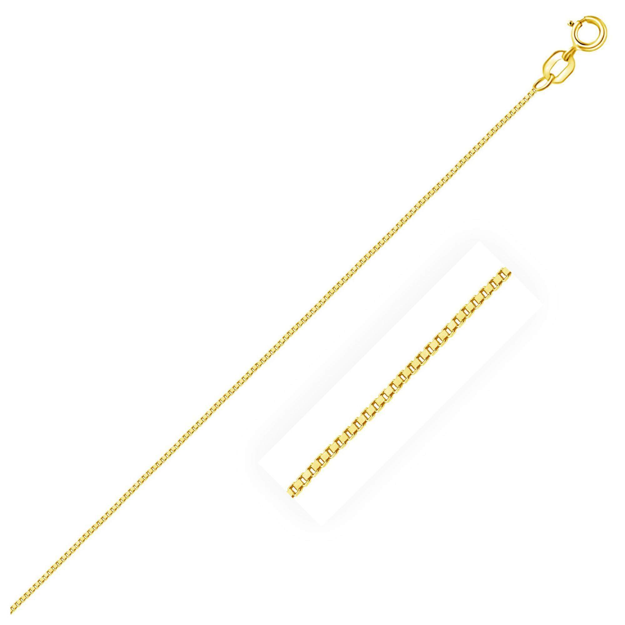สร้อยคอทองคำ 10k ขนาด 0.6 mm. ความยาว 16-24 นิ้ว  10k Yellow Gold necklace, size 0.6 mm. 16-24 inches long