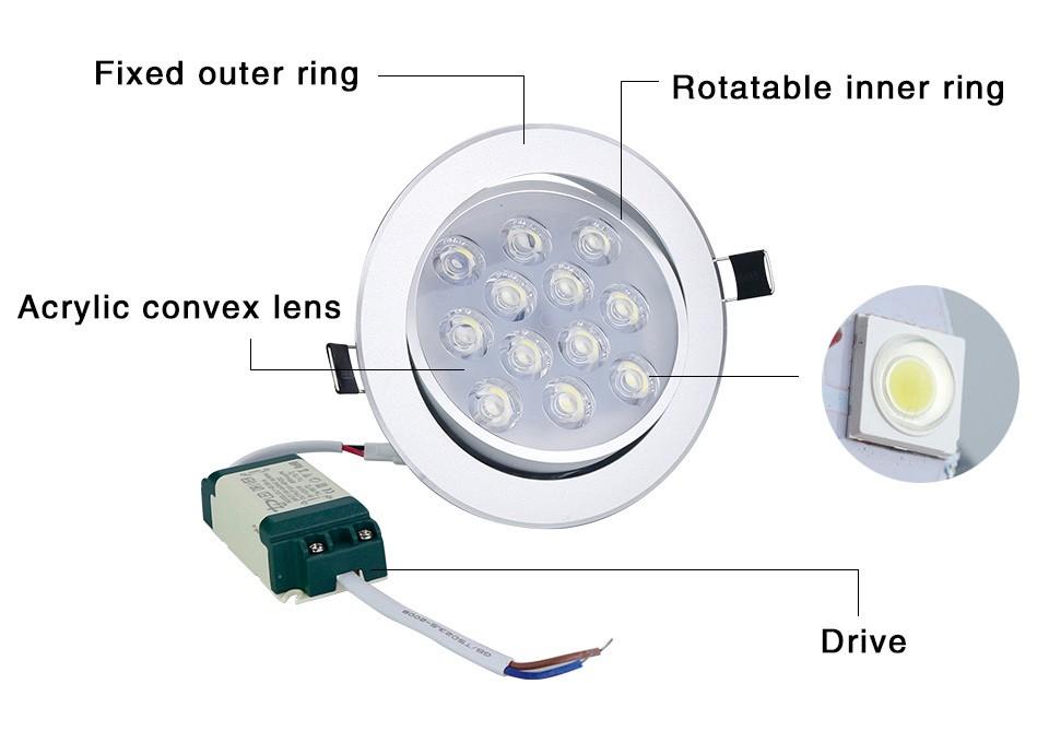 สุดคุ้มเกินราคา LED Downlight 7W โคมดาวน์ไลท์ โคมไฟฝังฝ้า