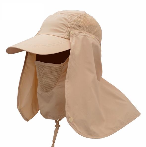 หมวกกันแดด หมวกคลุมหน้าป้องกันรังสี UV ปิด360 องศา