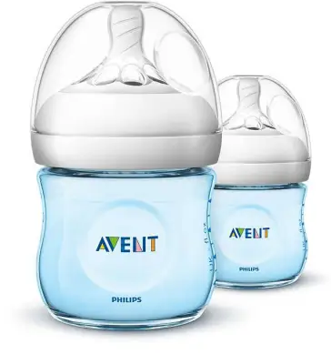 PHILIPS AVENT NATURAL BOTTLE (BLUE) 125ML/4OZ (TWIN PACK)