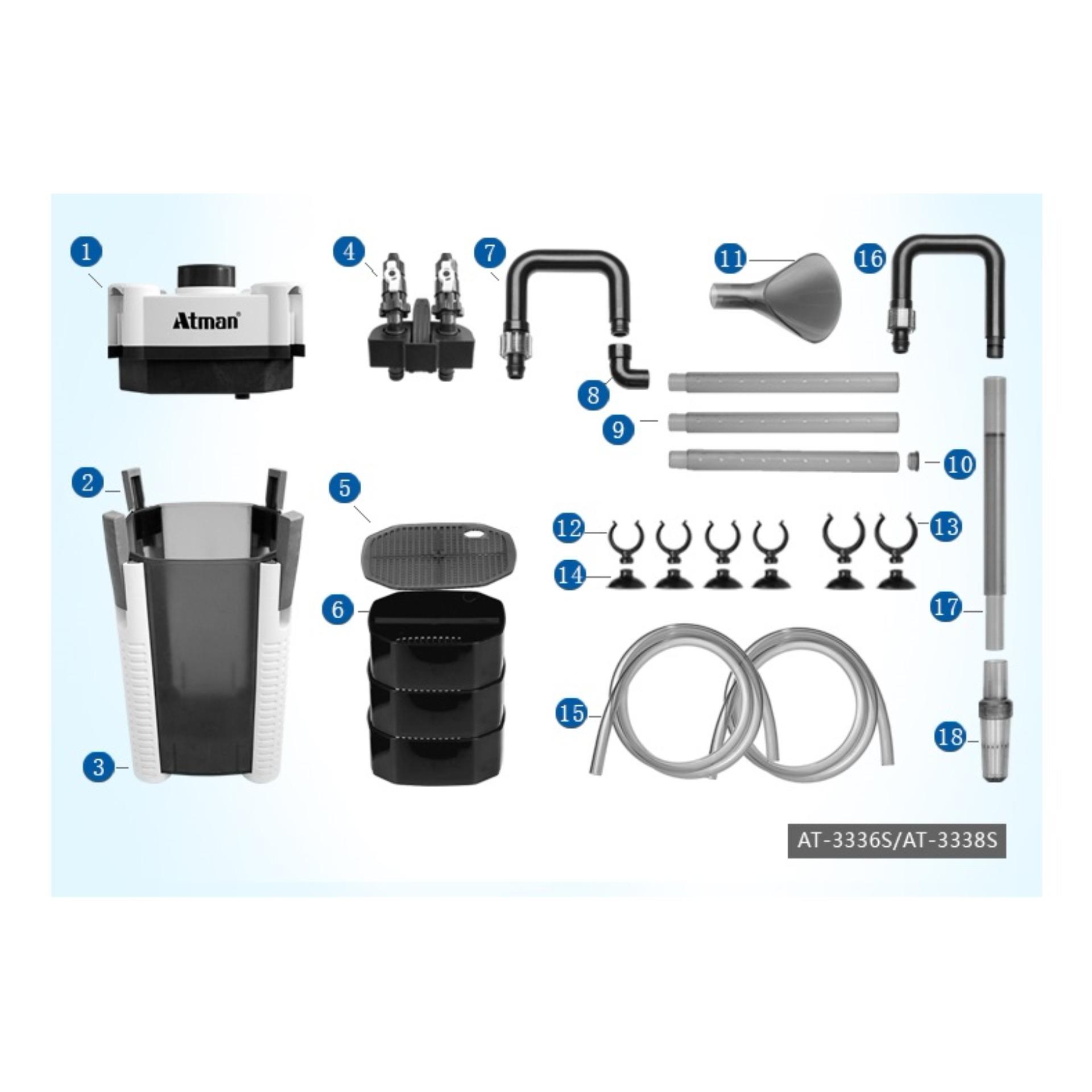 ATMAN AT-3338S ระบบกรองน้ำตู้ปลา แบบกรองนอกสำหรับตู้ขนาด 36-60 นิ้ว ...