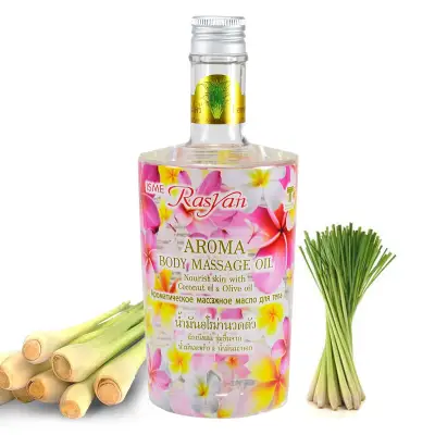 Rasyan Aroma Body massage oil coconut&Olive oil Lemongrass 450 ml.