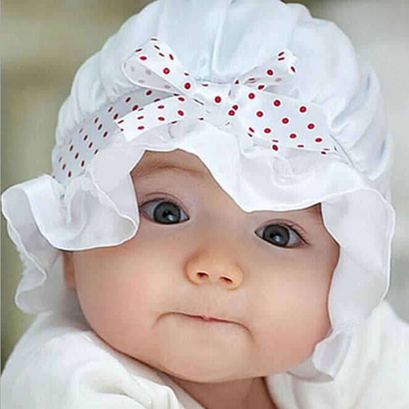 【Felicemall】ทารกแรกเกิดเด็กทารกเพศหญิงฤดูร้อนดวงอาทิตย์ลายจุดหมวกหมวกหมวก 2-12 เดือน Free Shipping
