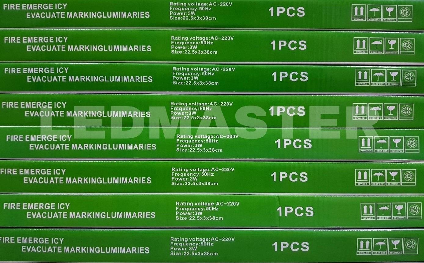 พิเศษ 750 บาท ป้ายไฟฉุกเฉิน ป้ายไฟทางหนีไฟ ลูกศรชี้บน led แบบสองหน้า สำรองไฟ 3 ชม. แบบแขวน