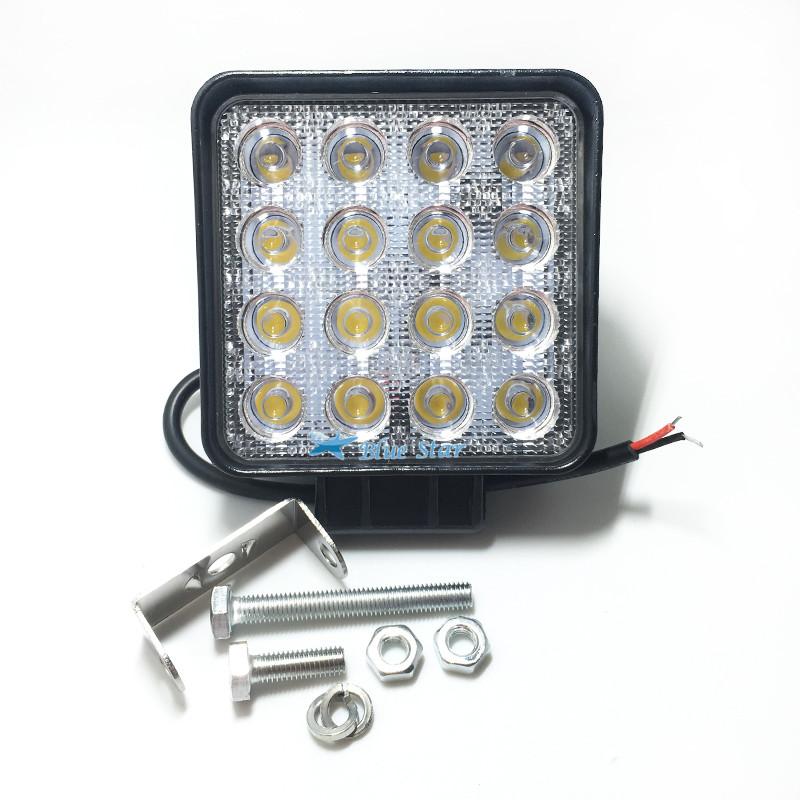 X4 เเพ็ค 4 ชิ้น สุดคุ้ม !! LED FLOODLIGHT ไฟสปอร์ตไลท์สำหรับตกเเต่งรถ ไฟรถ ไฟท้าย เรือได ตกหมึก สว่างมาก ทรงสี่เหลี่ยม ขนาด 4 นิ้ว 48 Watt 12V-24V เเสงเขียว จำนวน 4 ชิ้น