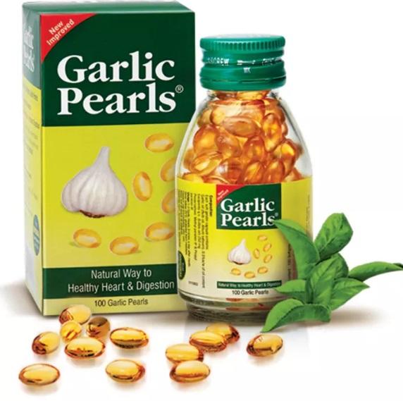 GARLIC PEARLS น้ำมันกระเทียม สมุนไพร บำรุงร่างกาย 100 เเคปซูล