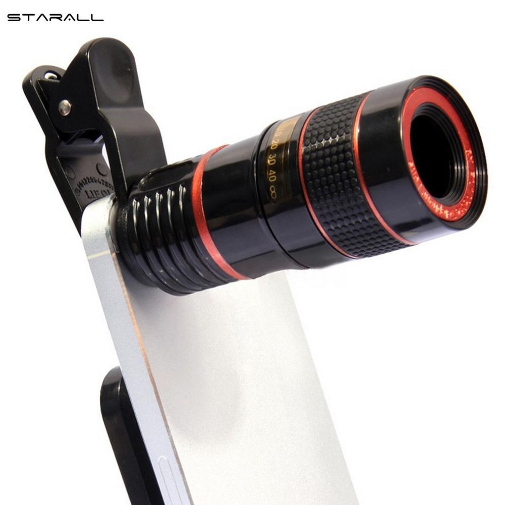 StarALL 8x ซูมกล้องส่องทางไกลโทรศัพท์มือถือเลนส์กล้องด้วยคลิปสำหรับไอโฟนซัมซุง HTC Huawei Sony