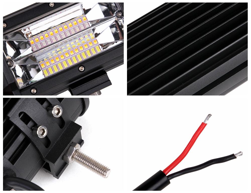 สว่างมาก รุ่น 2 เเสง ! LED LIGHT BAR ไฟสปอร์ตไลท์ ไฟหน้ารถ ไฟท้าย 72W 12V-24V รุ่น DUAL LIGHT ชนิด 2 เเสง ขาวเเละเหลือง (4000 k/6000 k) งานพรีเมี่ยม จำนวน 1 ชิ้น