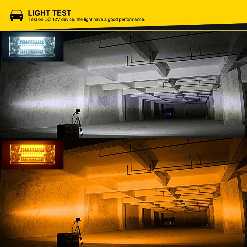 สว่างมาก รุ่น 2 เเสง ! LED LIGHT BAR ไฟสปอร์ตไลท์ ไฟหน้ารถ ไฟท้าย 72W 12V-24V รุ่น DUAL LIGHT ชนิด 2 เเสง ขาวเเละเหลือง (4000 k/6000 k) งานพรีเมี่ยม จำนวน 1 ชิ้น