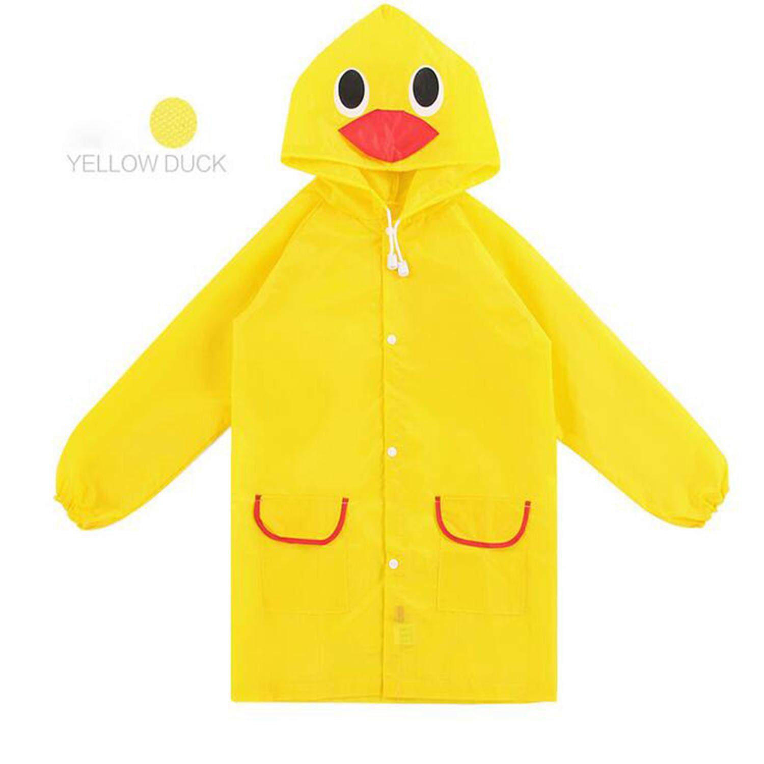 Mamon Shop เสื้อกันฝนเด็ก Funny Rain Coat (เป็ดสีเหลือง)