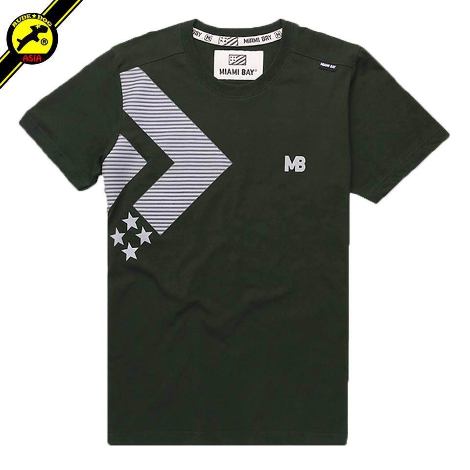 Miamibay T-shirt เสื้อยืด รุ่น RANK แฟชั่น คอกลม ลายสกรีน ผ้าฝ้าย cotton ฟอกนุ่ม ไซส์ S M L XL
