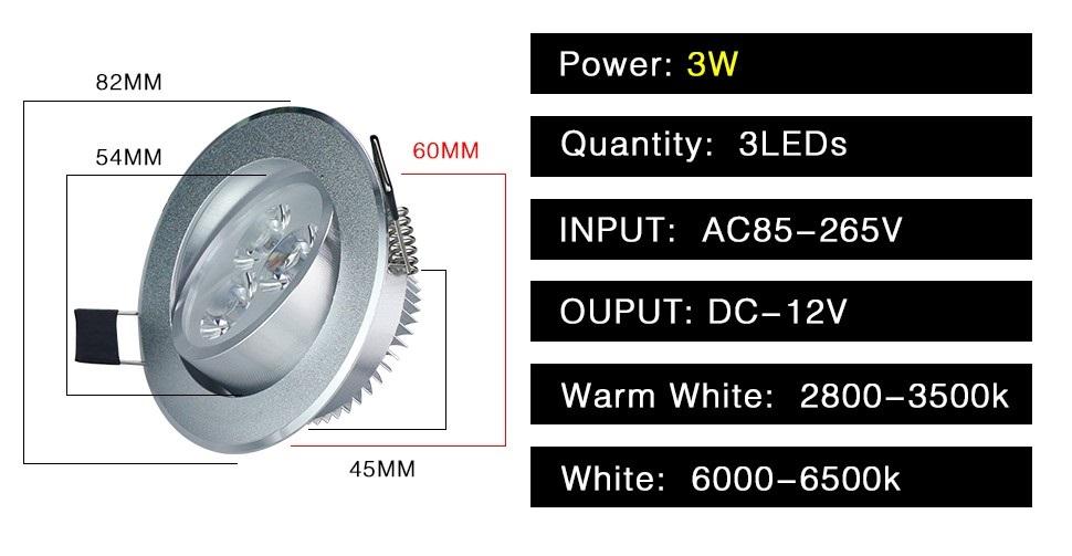 X5 สุดคุ้ม !! เเพ็ค 5 ชิ้น LED DOWNLIGHT 3W โคมไฟดาว์นไลท์ โคมไฟตกเเต่งเพดาน โคมไฟฝังฝ้า โคมไฟส่องเฉพาะจุด 3W เเสงขาว รุ่นขอบเงิน พร้อมหม้อเเปลง ติดตั้งใช้งานได้ทันที จำนวน 5 ชิ้น