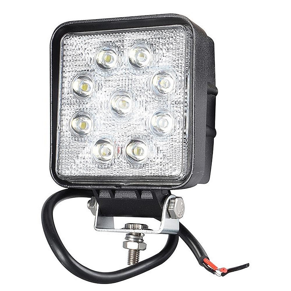 X2 เเพ็คคู่ สุดคุ้ม !! LED FLOODLIGHT ไฟสปอร์ตไลท์ ทรงสี่เหลี่ยม กำลังไฟ 27 Watt 12V-24V เเสงขาว จำนวน 2 ชิ้น