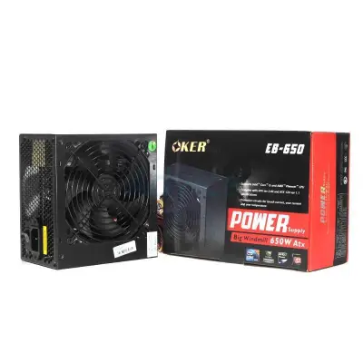 OKER Power Supply 650W EB-650 (สีดำ)
