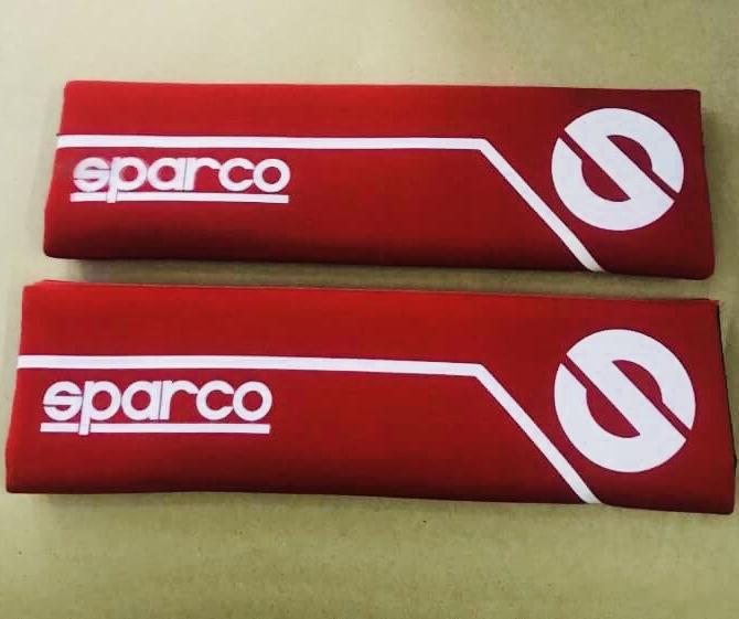 PA หุ้มเบลท์แต่งผ้า sparco สีแดง (1คู่)