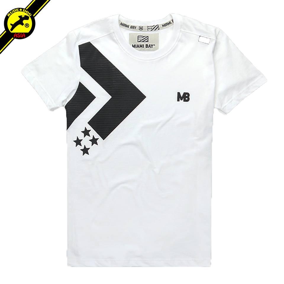 Miamibay T-shirt เสื้อยืด รุ่น RANK แฟชั่น คอกลม ลายสกรีน ผ้าฝ้าย cotton ฟอกนุ่ม ไซส์ S M L XL