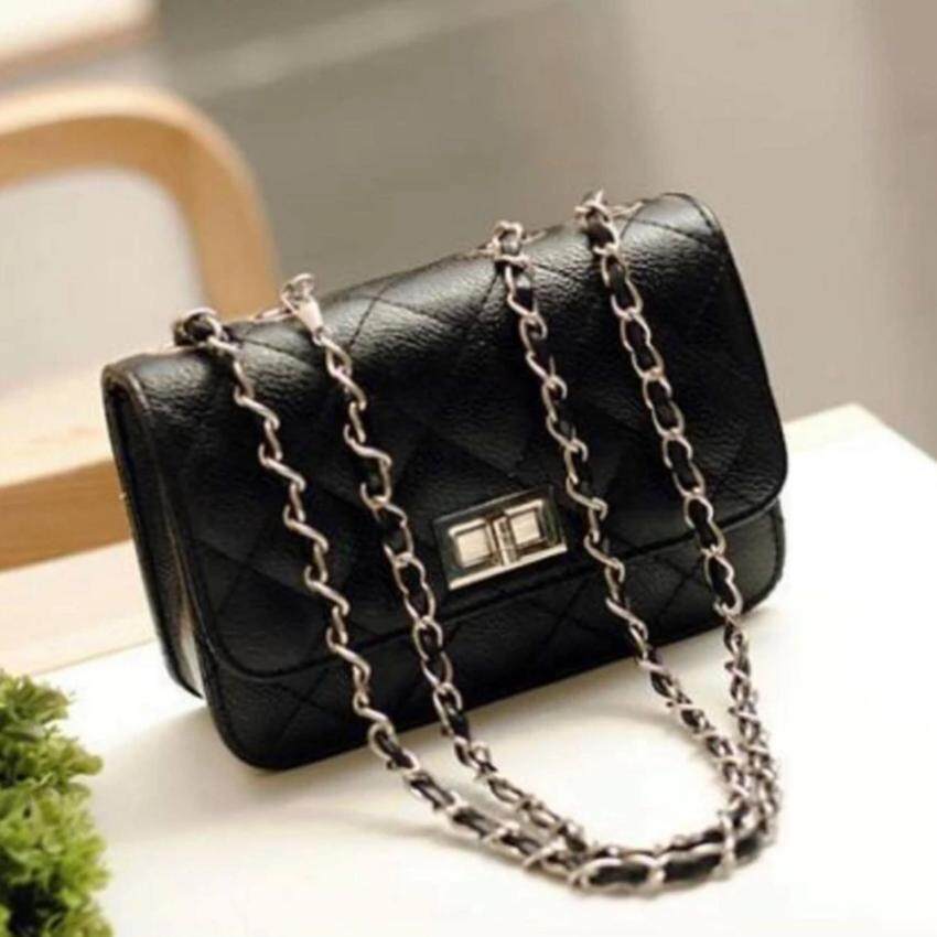 Crvid กระเป๋าสะพายข้างbombom (black)