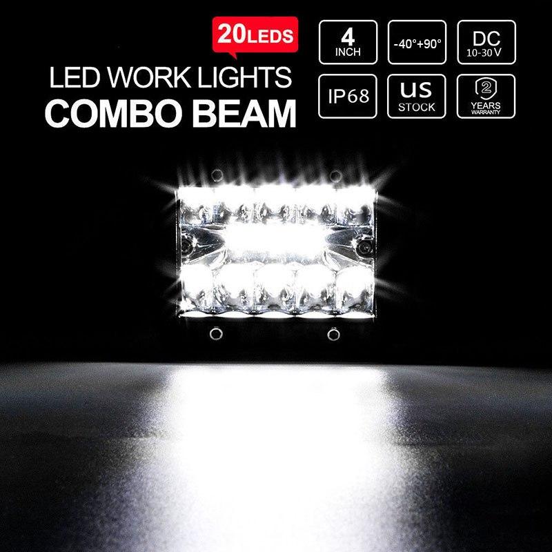 งานพรีเมี่ยม [ 1 โคม ] โคมไฟรถยนต์ 60W ไฟท้าย ไฟตัดหมอก สำหรับรถยนต์ ออฟโรด บิ๊กไบค์ ATV รุ่น LED LIGHT BAR Tri-Row 12V-24V เเสงขาว งานพรีเมี่ยม จำนวน 1 ชิ้น