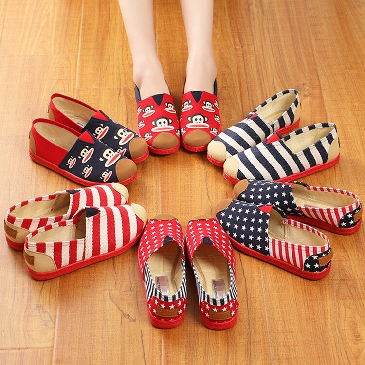 Casual Flat Shoes Slip-ons รองเท้าผู้หญิง รองเท้าแฟชั่น รุ่น Women's Canvas Shoes LTH232