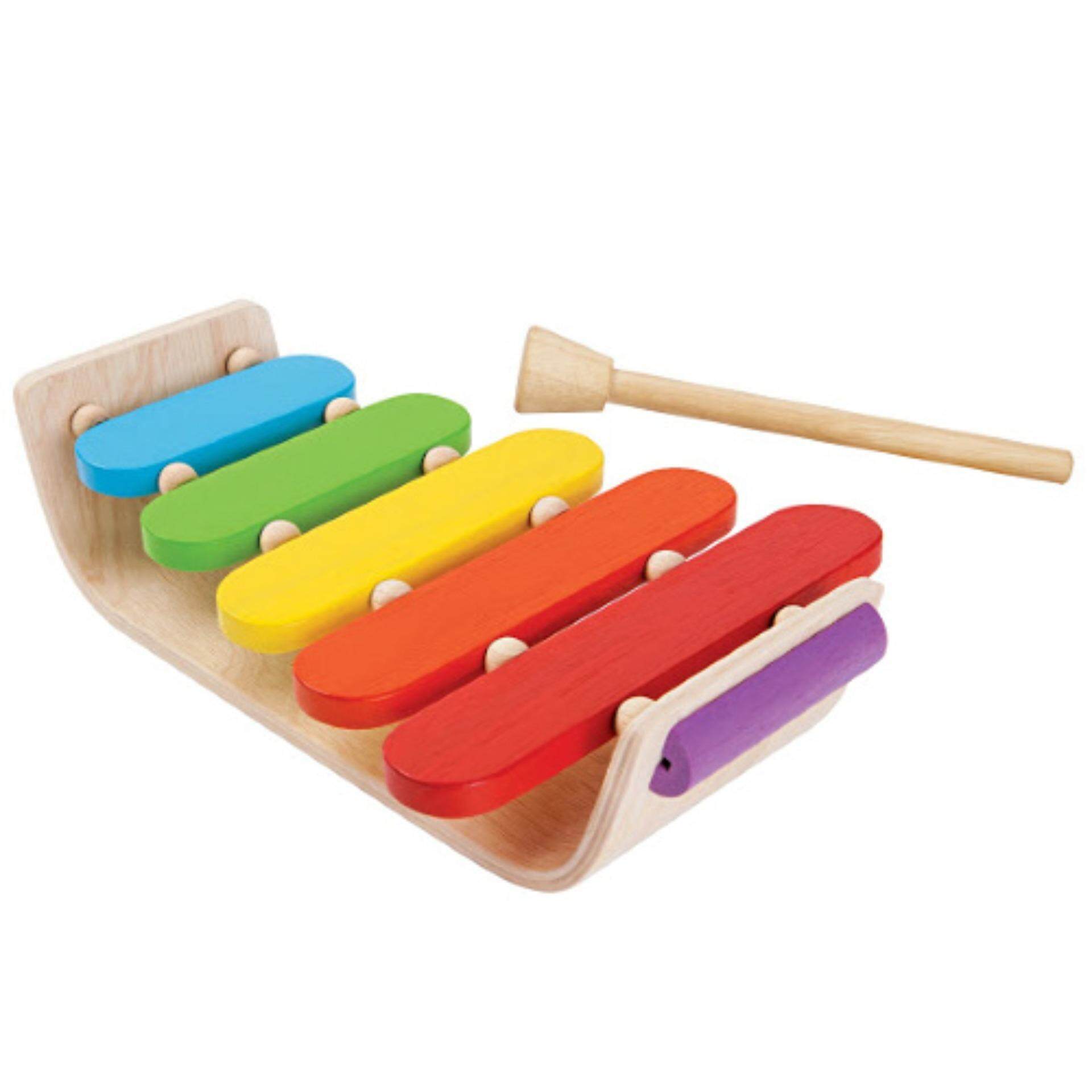 PlanToys Oval Xylophone ชุดของเล่นไม้ เครื่องดนตรี ระนาด 5 เสียง ของเล่นเด็ก 12 เดือน