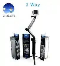 ภาพขนาดย่อของภาพหน้าปกสินค้า3 Way ไม้เซลฟี่พับได้ ขาตั้ง3ขาในตัว สำหรับโทรศัพท์ และ กล้อง 3 Way Selfie Monopod GoPro Hero 11/10/9/8/7/6/5/4/3+/3 SJCam Yi จากร้าน witcamera บน Lazada