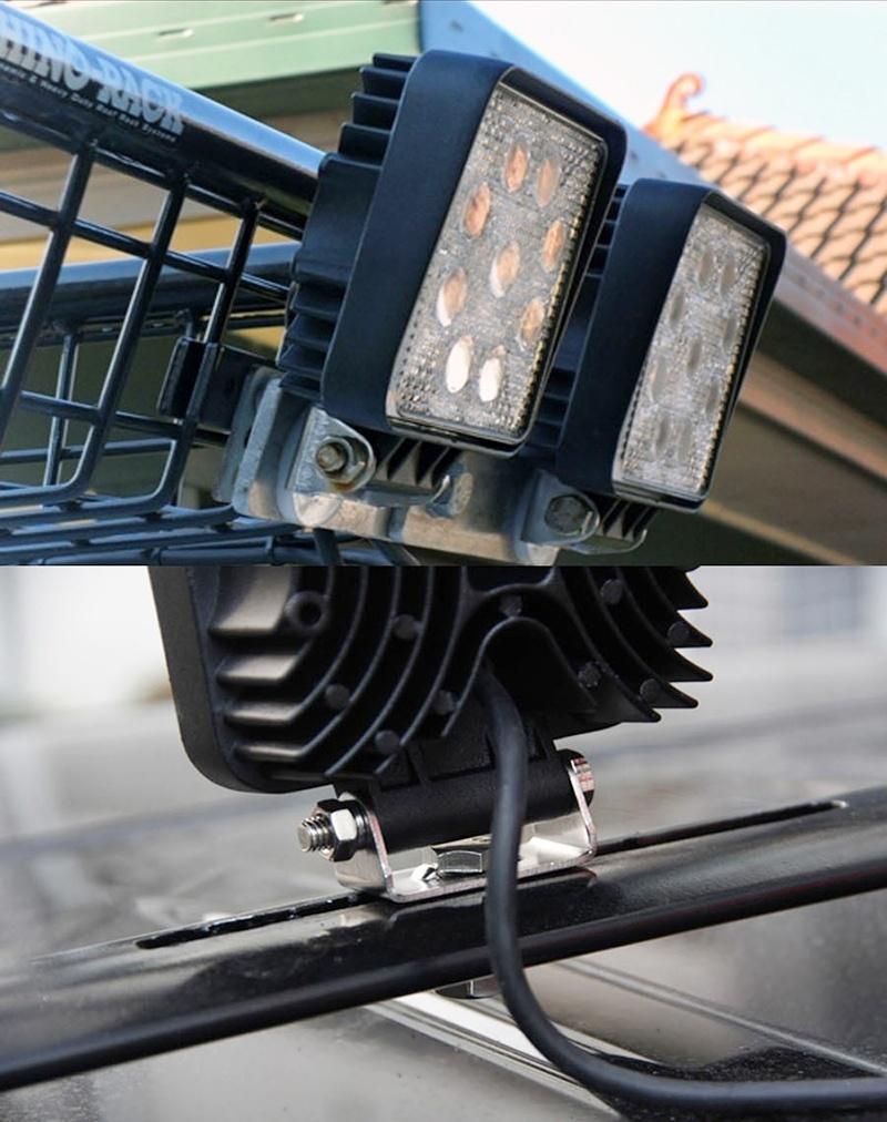 X2 เเพ็คคู่ สุดคุ้ม !! LED FLOODLIGHT ไฟสปอร์ตไลท์ ทรงสี่เหลี่ยม กำลังไฟ 27 Watt 12V-24V เเสงขาว จำนวน 2 ชิ้น