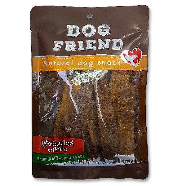Dog Friend - Soft & Chewy cow ears with chicken roasted flavor 150g x 2 packs ราคา 229 บาท*ส่งฟรี