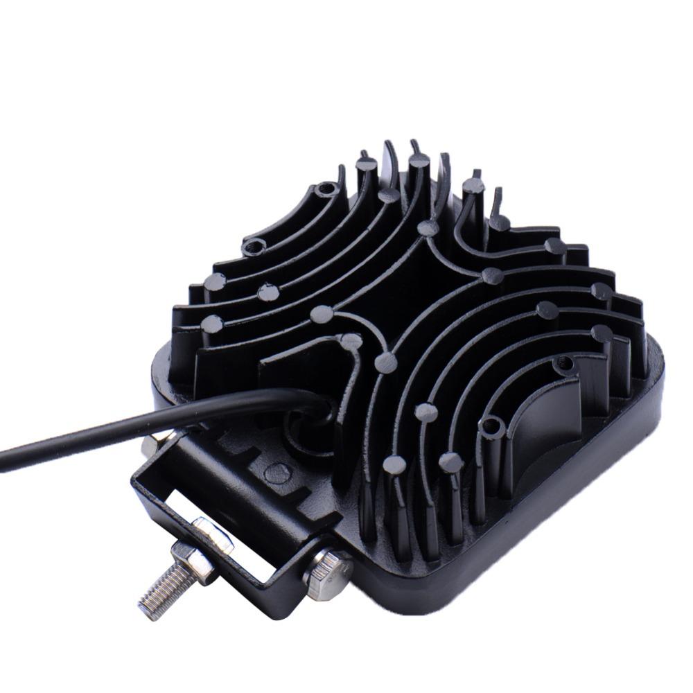 ราคาส่ง ไฟสปอร์ตไลท์ ไฟรถ ไฟท้าย แบบสี่เหลี่ยม ขนาด 4 นิ้ว กำลังไฟ 48 Watt ( LED 16 ดวง x 3Watt) ไฟ 12V-24V เเสงน้ำเงิน จำนวน 1 ชิ้น