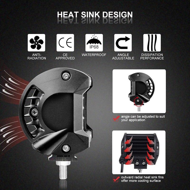 งานพรีเมี่ยม [ 1 โคม ] โคมไฟรถยนต์ 60W ไฟท้าย ไฟตัดหมอก สำหรับรถยนต์ ออฟโรด บิ๊กไบค์ ATV รุ่น LED LIGHT BAR Tri-Row 12V-24V เเสงขาว งานพรีเมี่ยม จำนวน 1 ชิ้น