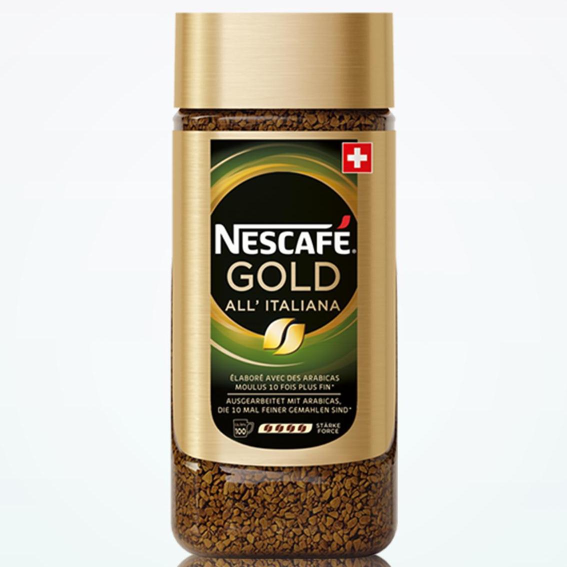 Nescafe Gold All’ italiana เนสกาแฟ โกลด์ ออล อิตาเลียน่า กาแฟนำเข้าจากสวิส 200g.