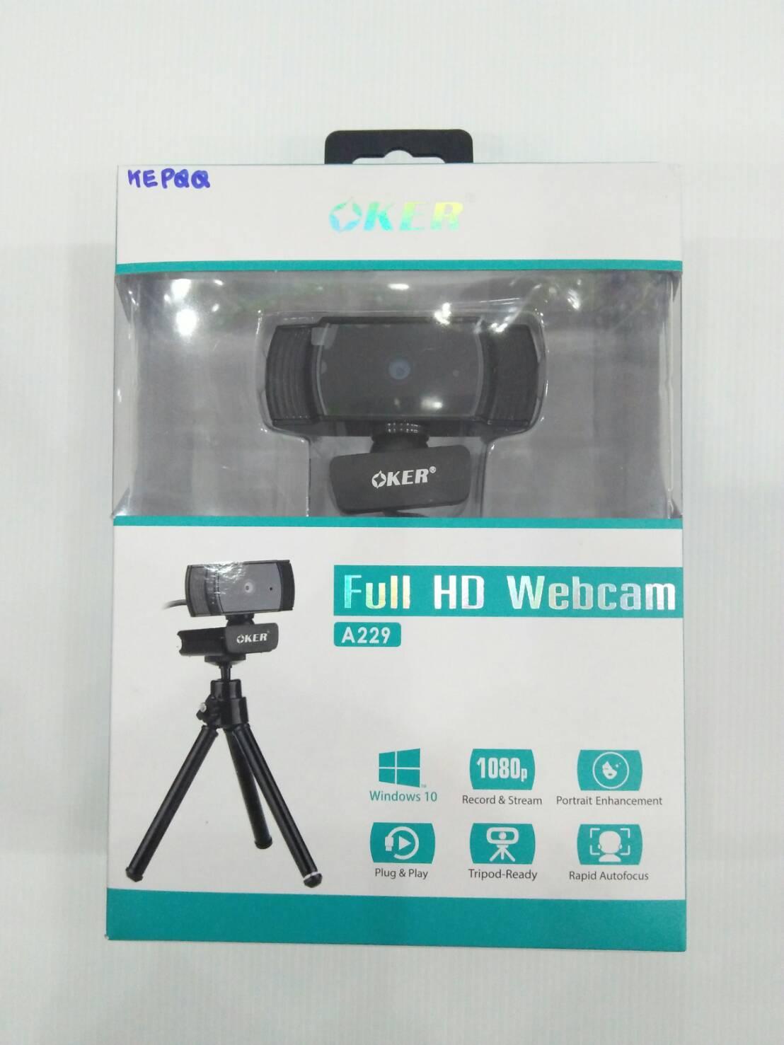 OKER Full HD Webcam A229 เว็บแคม HD ดิจิตอลกล้องวิดีโอในตัวเสียงดิจิตอล