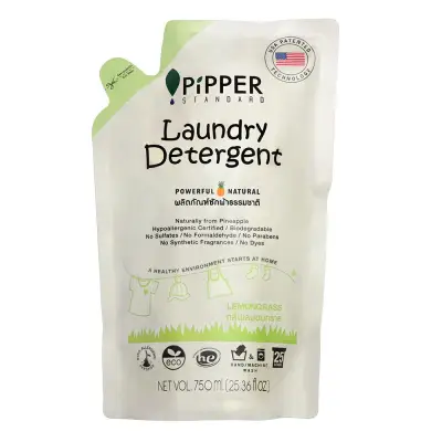PiPPER STANDARD Natural Laundry Detergent, Eucalyptus Scent 750 ml (EU750 90120202 1 pcs)