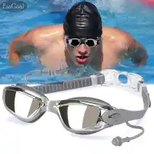 ภาพขนาดย่อของสินค้าEsoGoal ซิลิโคนแว่นตาว่ายน้ำแว่นตาดำน้ำ ป้องกัน, Anti-FOG, Anti-shatter, กันน้ำแก้ว ป้องกันแสงแดด UV Swimming glasses / Goggle for Adult Men Women Youth Kids Child