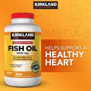 ภาพหน้าปกสินค้าKirkland Fish oil 400 เม็ด น้ำมันปลา DHA EPA จากอเมริกา ที่เกี่ยวข้อง