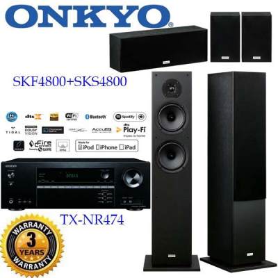 ดูภาพ Onkyo TX-NR474 + SKF4800 + SKS4800 เพิ่มเติม Onkyo TX-NR474 + SKF4800 + SKS4800