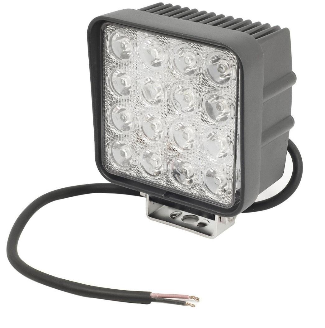 X2 เเพ็คคู่ สุดคุ้ม !! ไฟสปอร์ตไลท์ ไฟรถ ไฟท้าย แบบสี่เหลี่ยม ขนาด 4 นิ้ว กำลังไฟ 48 Watt ( LED 16 ดวง x 3Watt) ไฟ 12V-24V เเสงขาว (จำนวน 2 ชิ้น)