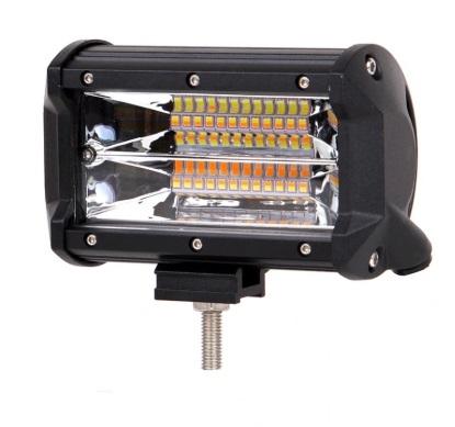 สว่างมาก รุ่น 2 เเสง ! LED LIGHT BAR ไฟสปอร์ตไลท์ ไฟหน้ารถ ไฟท้าย 72W 12V-24V รุ่น DUAL LIGHT ชนิด 2 เเสง ขาวเเละเหลือง (4000 k/6000 k) งานพรีเมี่ยม จำนวน 1 ชิ้น