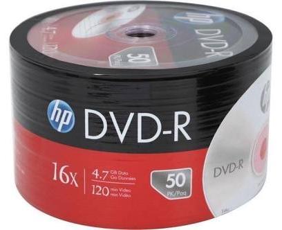 แผ่นดีวีดี DVD-R 4.7Gb 16X (แพ็ค 50แผ่น) HP ของแท้