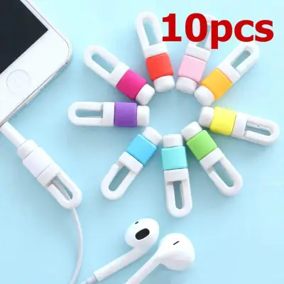 10pcs Protector Wire Saver Cover for Apple iPhone Android USB Charger Cable Cord Kit