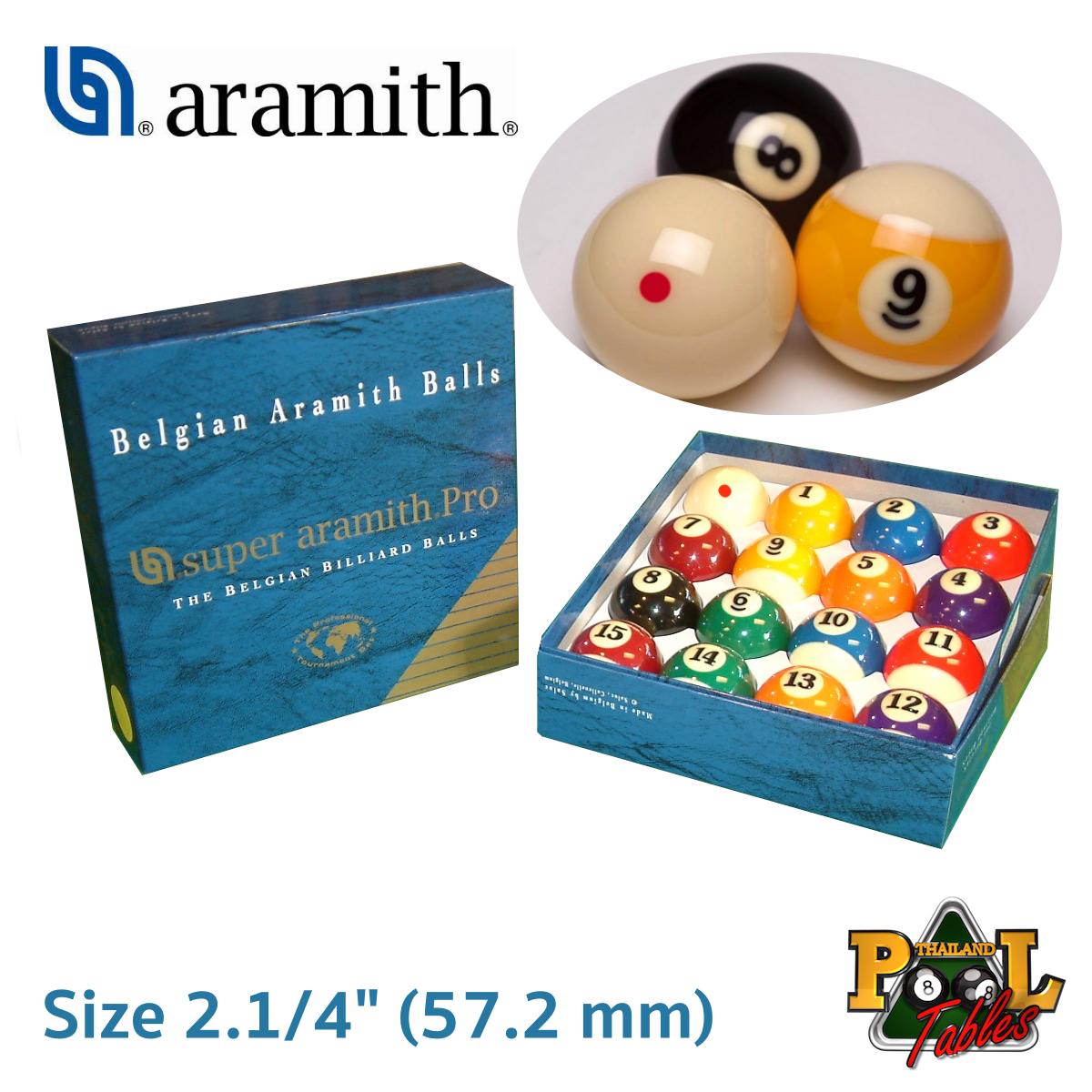Pool and Billiard Ball Set - Aramith Super Pro Cup Ball Set 2 1/4 ราคา 10,800 บาท*ส่งฟรี