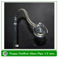 ท่อแก้วสำหรับน้ำออก ทรงดอกป๊อบปี้ Poppy outflow glass pipe ขนาด 13 มม.