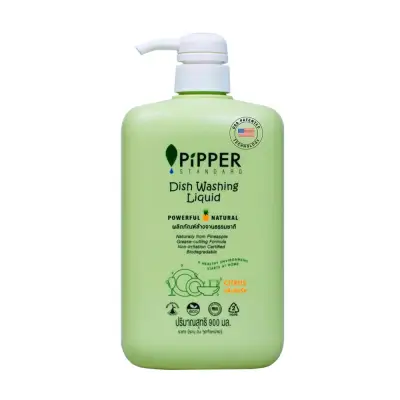 PiPPER STANDARD Natural Dishwashing Liquid, Citrus Scent 900 ml (DW900 90710106 1 pcs)