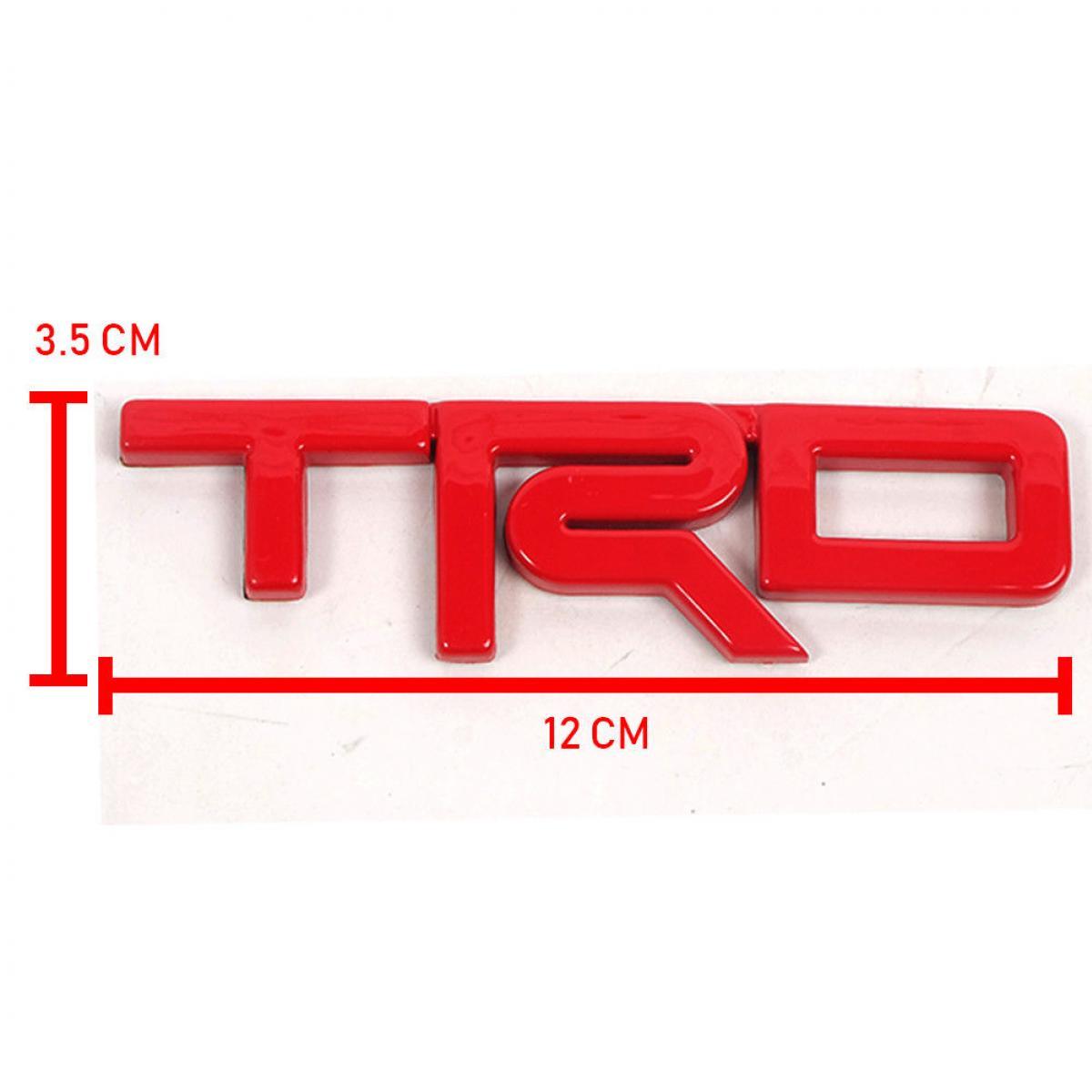 อักษร logo โลโก้ TRD สีแดง เงา โตโยต้า รีโว่ รีโว้ วีโก้ กระจังหน้า ABS + 3M เทป ขนาด 13.5*3.5*0.5