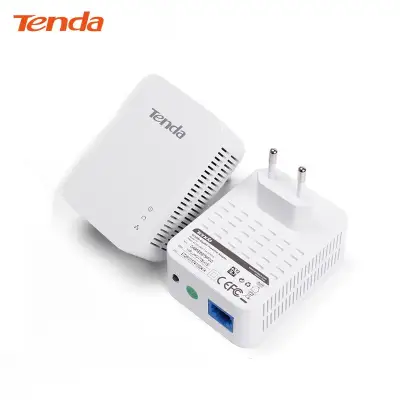 【2pcs】การ์ดเชื่อมต่อเครือข่าย Powerline Tenda PH3 1000Mbps, อะแดปเตอร์ Ethernet AV1000, พาร์ทเนอร์สำหรับ Router แบบ 1Pair, IPTV, Homeplug AV2, ปลั๊กอิน EU / US