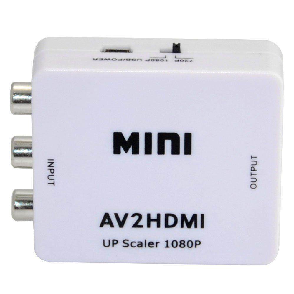 ตัวแปลงสัญญาณAVเป็นHDMI Mini 1080P Composite AV RCA to HDMI Video Converter Adapter Full HD 720/1080p UP Scaler AV2HDMI for HDTV Standard TV L3EF