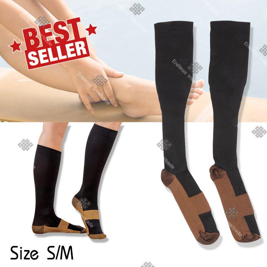Elit ถุงเท้าบรรเทาอาการปวดเมื่อย Miracle Copper Socks S/M รุ่น MRC02-SU