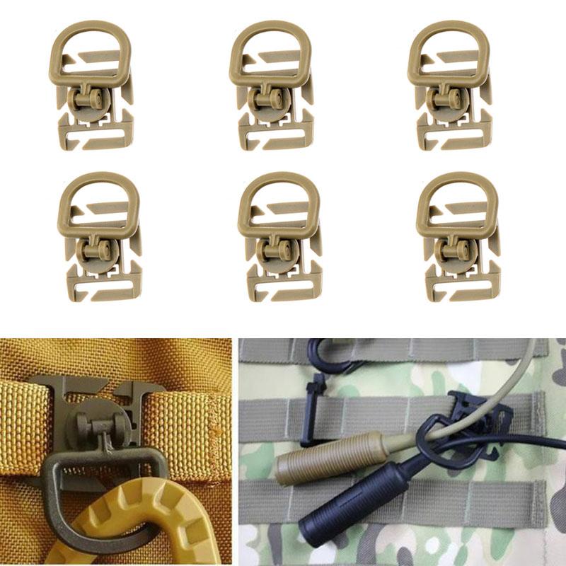 rotation D ring clip molle attach webbing clamp tactical backpack attachment strap hang camp outdoor carabiner